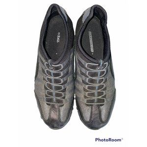 Skechers Bikers Point Blank Womens Leather Slip On Cycling Shoes Sneakers 8.5